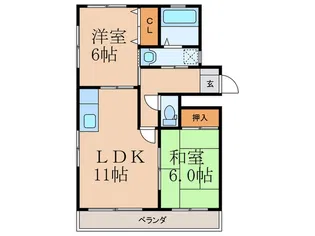 グリーンビレッジ苅田【1階】の間取り