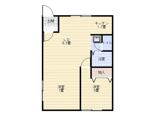 リバティ士別A【2階】の間取り