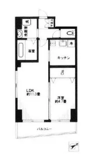 ロメック山手日暮里【6階】の間取り