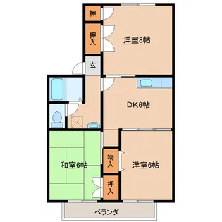 セジュール ピア【2階】の間取り