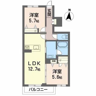 ブルームステージ鈎取本町【1階】の間取り