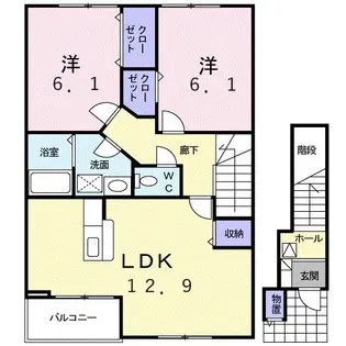 インフィニートST A【2階】の間取り