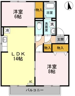 高知県南国市大そね甲【アパート】の間取り