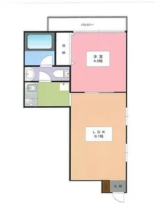 ボヌール山下町【6階】の間取り