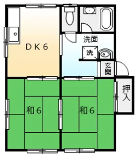 ハイツウイング【2階】の間取り