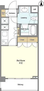 オーキッドレジデンス神楽坂【4階】の間取り