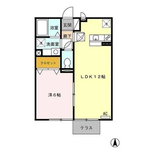 セントスクエアー【1階】の間取り