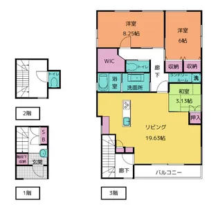 Honer wood上石町の間取り