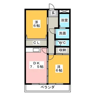 ラブリーハウス2番館【3階】の間取り