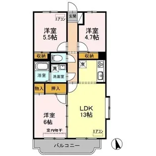 埼玉県深谷市上柴町西2【マンション】の間取り