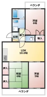 トワコート西焼津【3階】の間取り