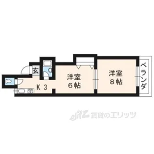 シャトー・マキ【1階】の間取り
