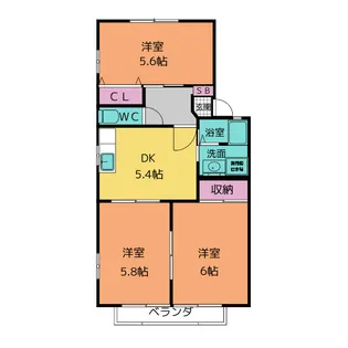 フレグランス曙【1階】の間取り
