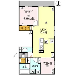 大阪府大阪市東住吉区鷹合1【アパート】の間取り