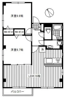 プティシェーヌ茗荷谷【1階】の間取り