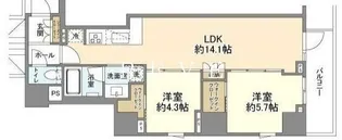 サンウッドフラッツ新宿四谷三丁目【2階】の間取り
