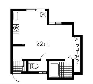 東京都新宿区筑土八幡町【アパート】の間取り