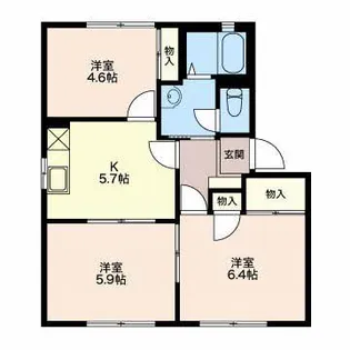 サンフラワー【1階】の間取り