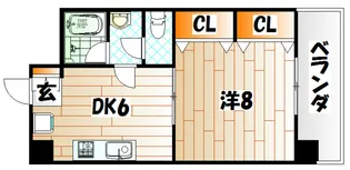 クレフォート東門司【3階】の間取り