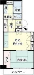 1DKの間取り画像