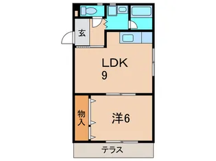 パ-クサイド昆陽【1階】の間取り