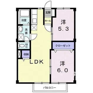 愛知県尾張旭市北山町北新田【アパート】の間取り