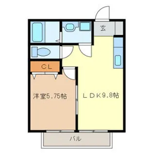 ビュー アイルB棟【1階】の間取り