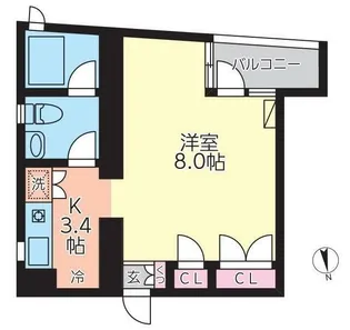 アッパルタメントベラヴィスタ【2階】の間取り