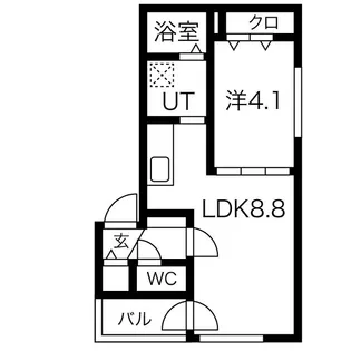メニーズコート東屯田通【2階】の間取り