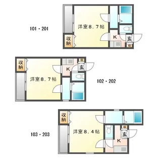 クレフラスト高丘【1階】の間取り