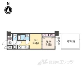 プレサンス十条凛華【1階】の間取り