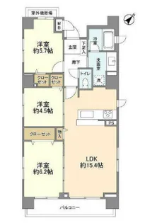 東京都中央区佃3【マンション】の間取り
