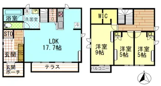 東京都小金井市東町3【一戸建】の間取り