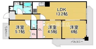 クリア・クレセント住之江【4階】の間取り