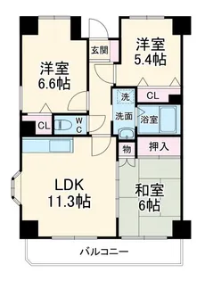 ベルデュール茅ケ崎【2階】の間取り