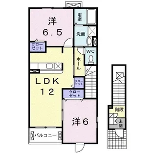 クローバー赤土 II【2階】の間取り