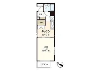 パークノヴァ伊勢佐木長者町【9階】の間取り