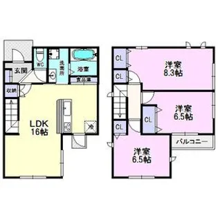 愛知県日進市岩崎町芦廻間【一戸建】の間取り
