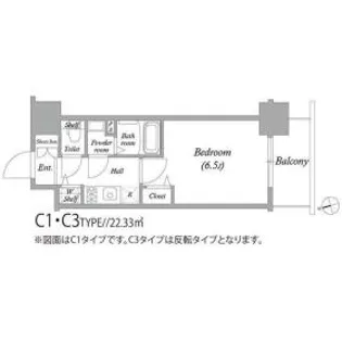アドバンス大阪バレンシア【6階】の間取り