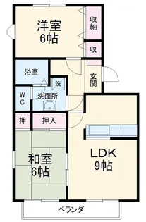 サンハイツ北方A棟【1階】の間取り