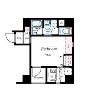 フュージョナル日本橋浜町【2階】の間取り
