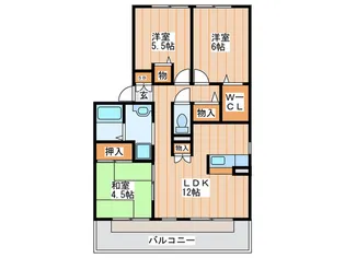 Mボナール A棟【1階】の間取り