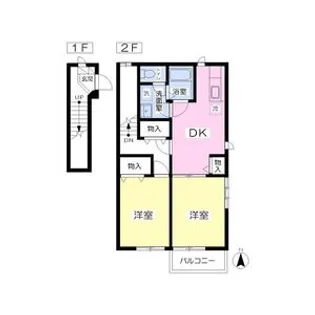 サンシティ B【2階】の間取り