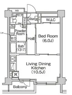 コンフォリア市谷薬王寺【1階】の間取り