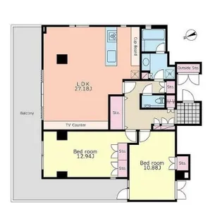 プラチネサンク【2階】の間取り