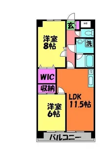 パレシャルマン【8階】の間取り