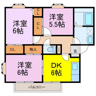 プランタン小島【2階】の間取り