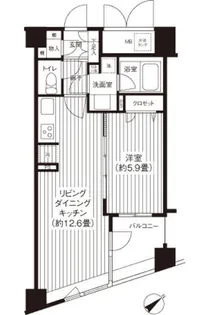 コスモリード新宿余丁町【4階】の間取り