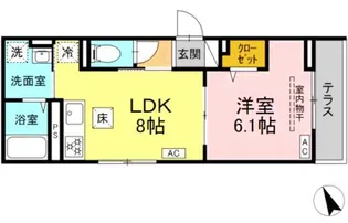 D Paina 菅北浦【1階】の間取り