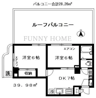 ハイコーポ明大前【6階】の間取り